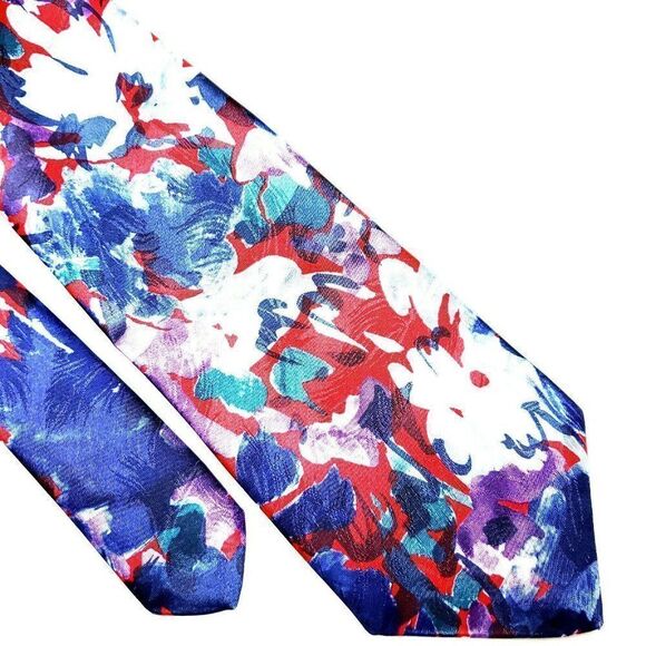 Pierre Cardin Polyester‎ Tie Multi Colored Abstract Classic - Picture 1 of 6